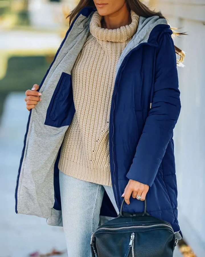 MEREVA - Casual Hooded Puffer Down Jacket