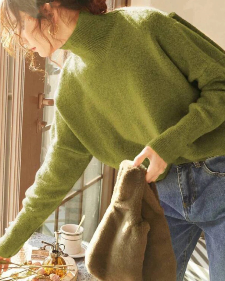 ASALIA - Casual Turtle Neck Long Sleeve Sweater