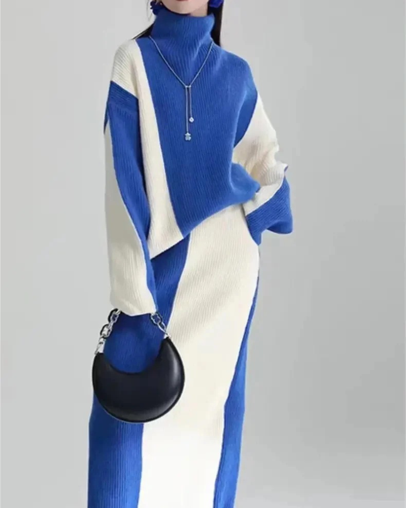 OSORA - Knit sweater and skirt set