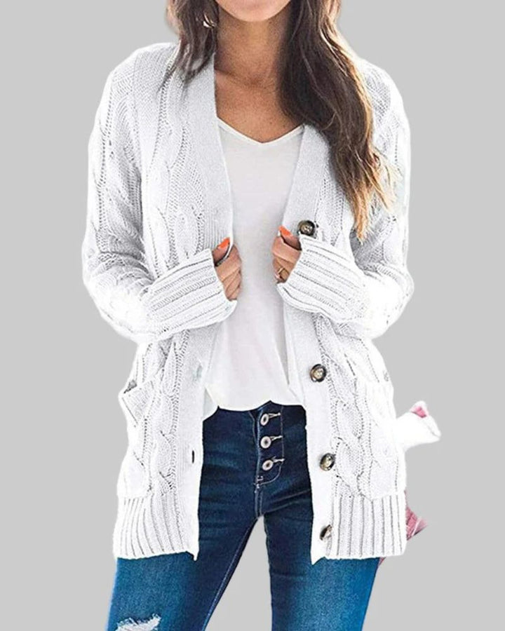 REMELY - Casual Long Sleeve Button Down Cardigan