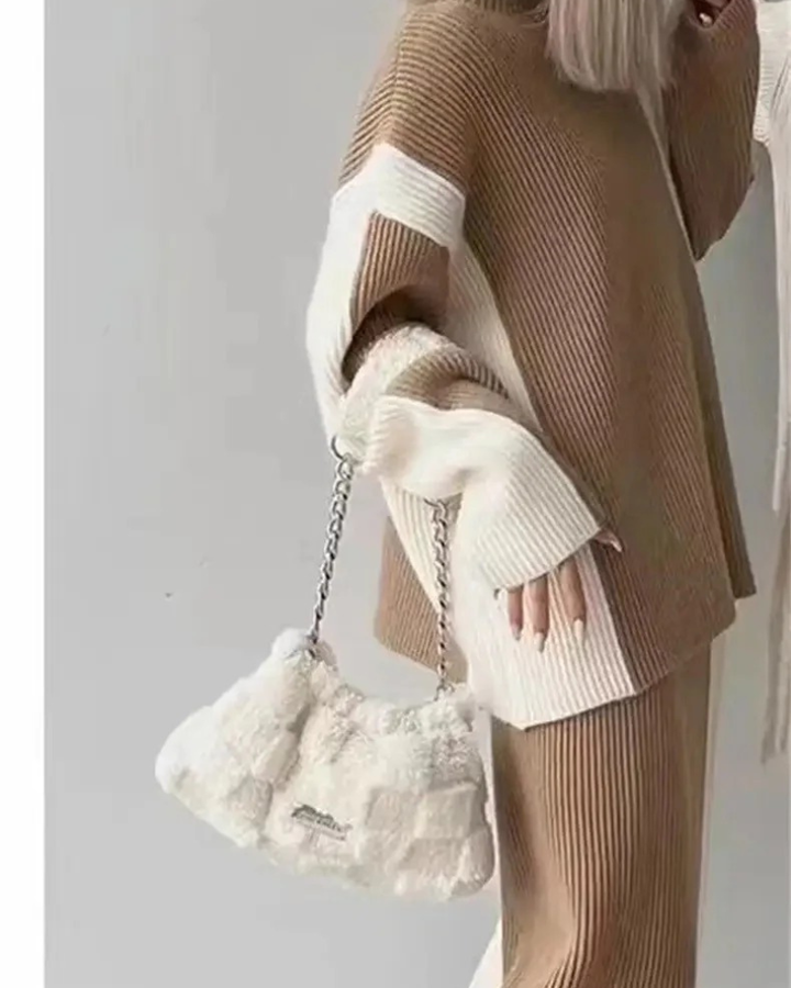 OSORA - Knit sweater and skirt set