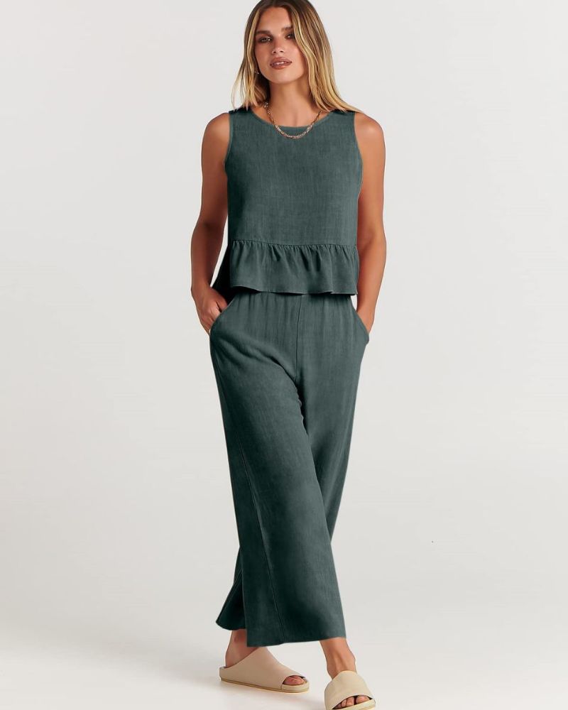VALERINA - Casual Linen 2 Piece Set