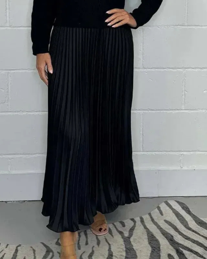 ANTHRO - Maxi Dress with Sweater & Pleated Skirt