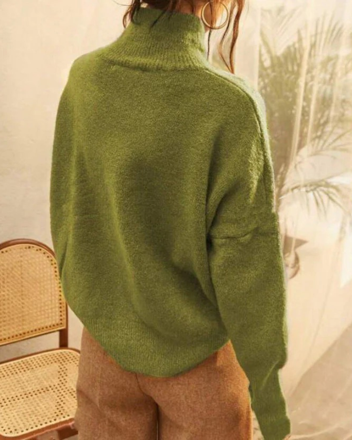 ASALIA - Casual Turtle Neck Long Sleeve Sweater
